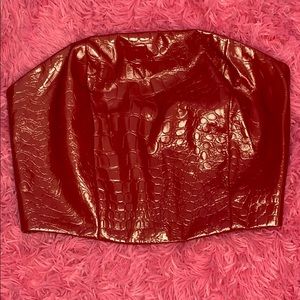 Leather Tube Top